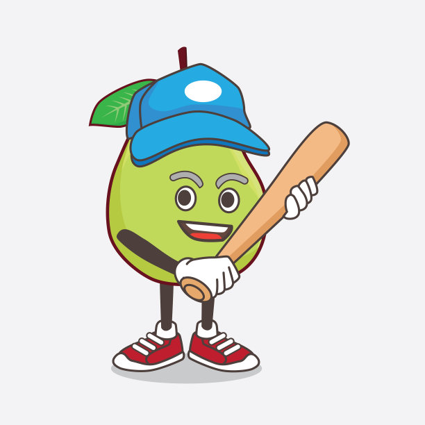 番石榴果卡通人物扮演吉祥物图片下载