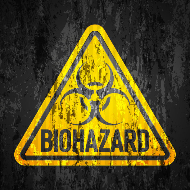 生物危害路标背景图片下载