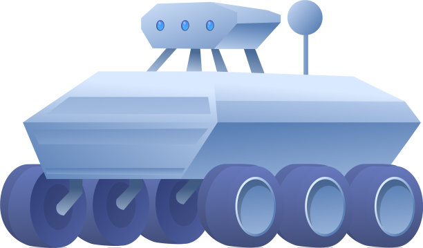 月球车图标卡通风格图片下载