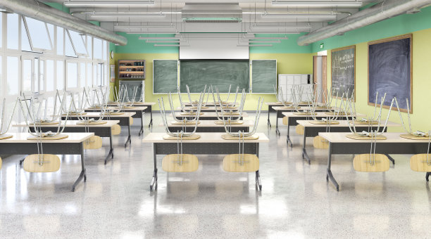 现代的课堂。高中。三维演示图片下载