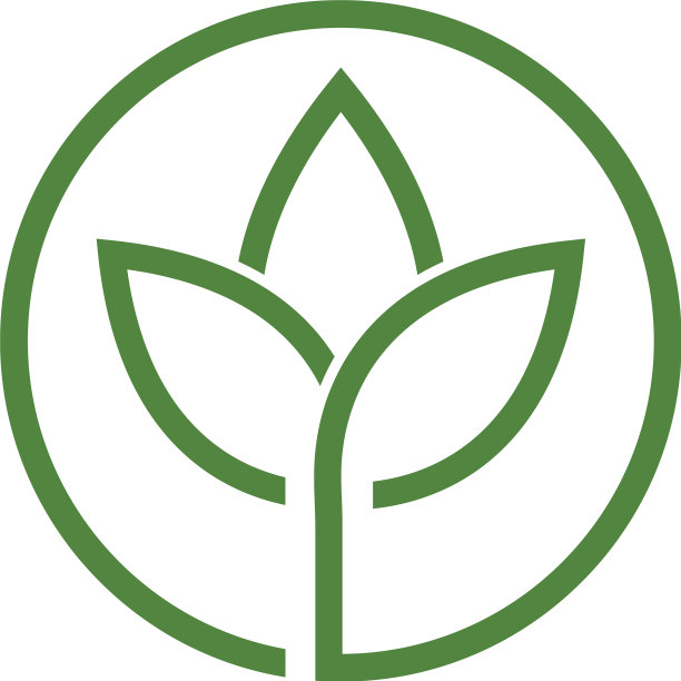 绿色园林绿叶生态标志图片下载