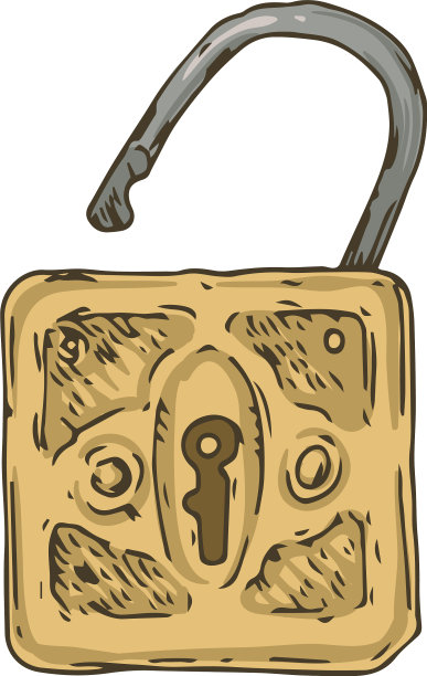 金色的优雅的挂锁图片下载