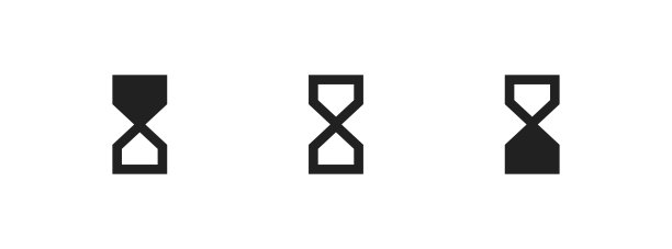 沙漏图标，沙漏时钟符号。矢量平面中的小时计时器概念图片下载