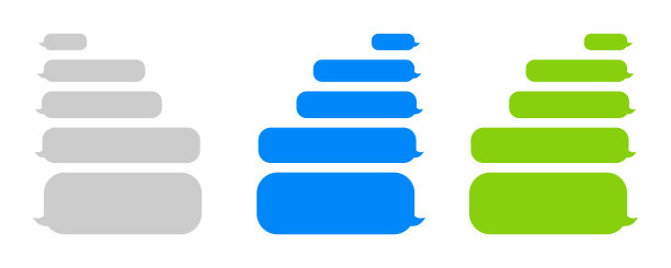来自社交网络聊天的消息泡泡。放置你的文本。演讲泡沫集图片下载
