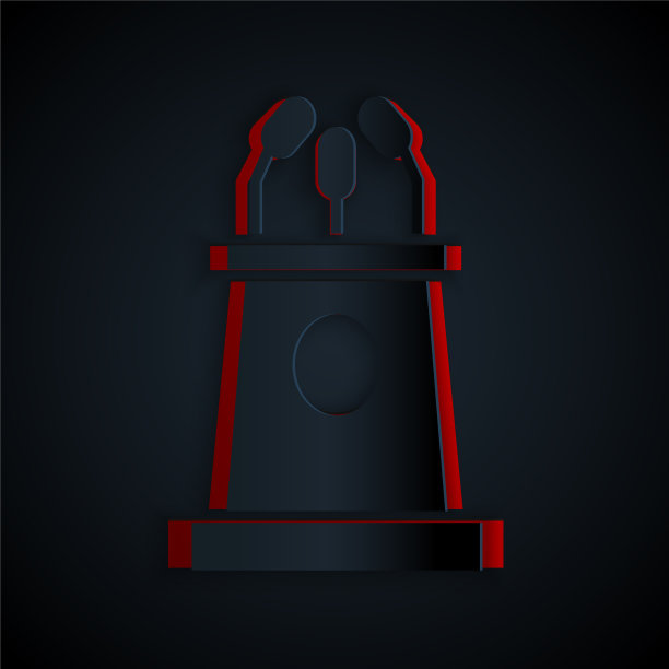 剪纸讲台或辩论讲台图片下载