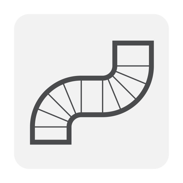 通风系统的风管矢量图标。图片下载