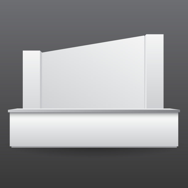 简单的墙展位模型。活动3D渲染展台图片下载