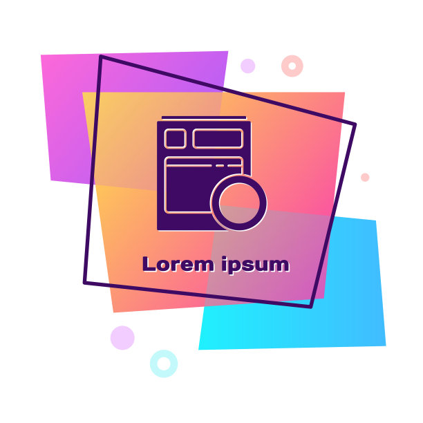 紫色厨房洗碗机图标隔离图片下载