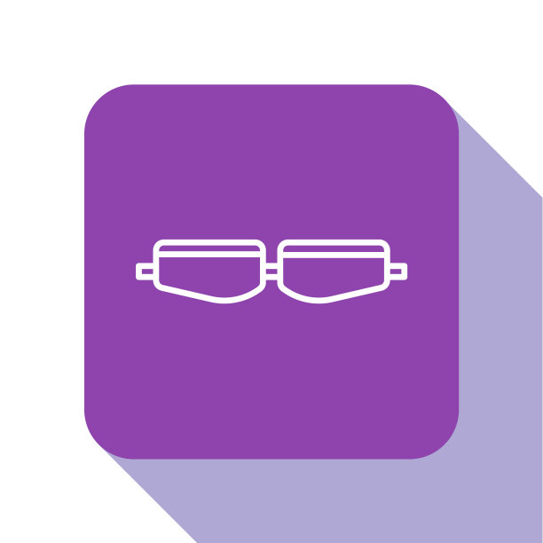 白线安全护目镜图标隔离图片下载