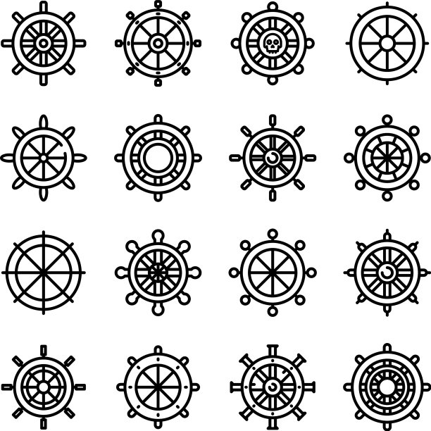 船轮图标设置轮廓样式图片下载