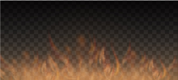 雾和烟，火隔离透明图片下载