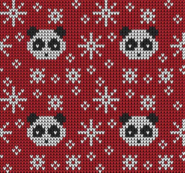 针织圣诞和新年挪威套头衫图案图片下载