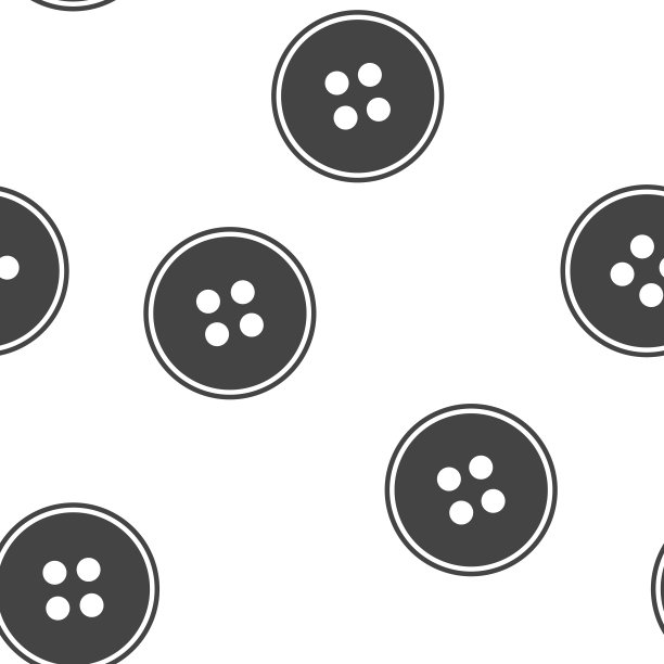 矢量按钮的衣服无缝模式上的白色背景。图片下载