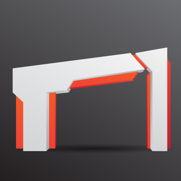 展厅入口矢量用蓝色照明图片下载