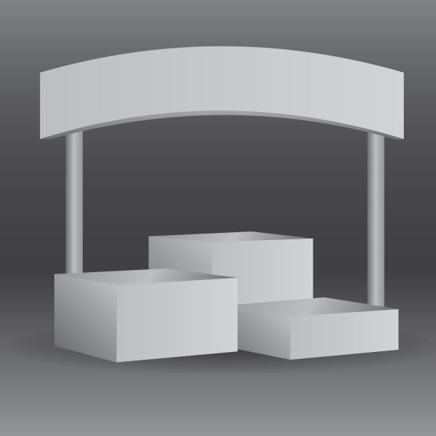 简单的墙壁展台模型。活动三维渲染展台图片下载