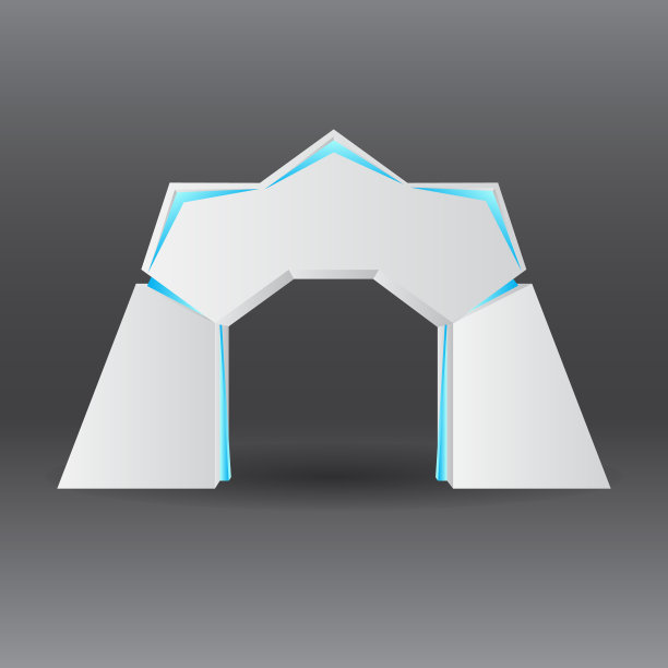 简单的墙壁展台模型。活动三维渲染展台图片下载