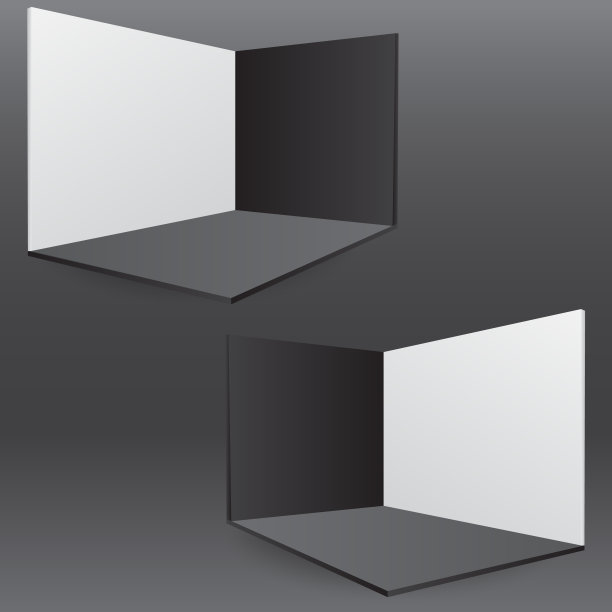 简单的墙展位模型。活动3D渲染展台图片下载