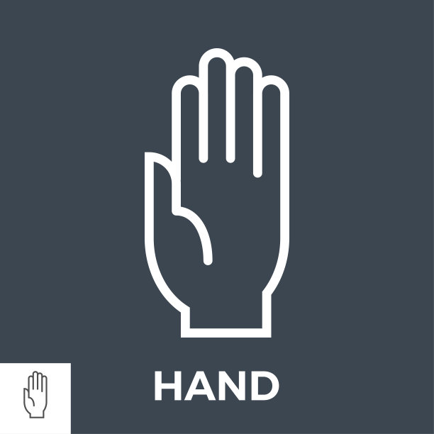 手细线矢量图标图片下载