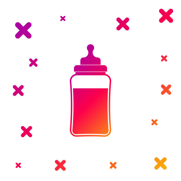 颜色瓶图标孤立在白色图片下载