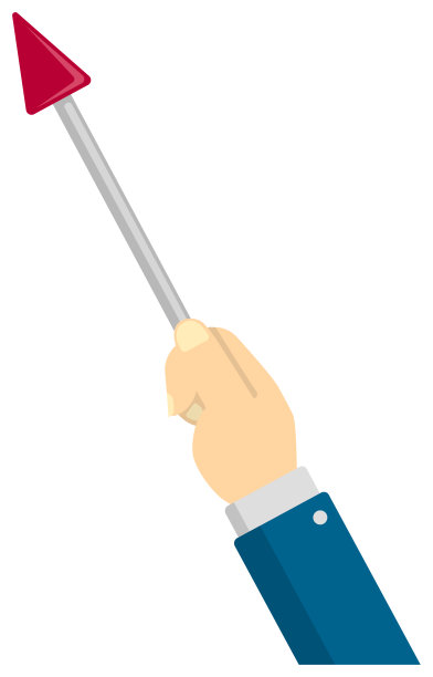 手握指向棒矢量插图/业务人员图片下载