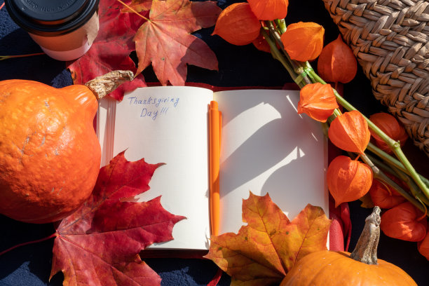 感恩节平铺背景图片下载