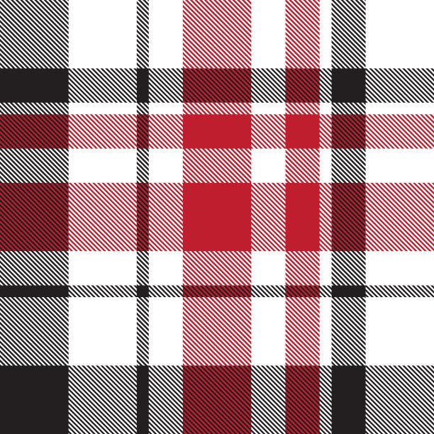 红色格子呢格子无缝图案图片下载