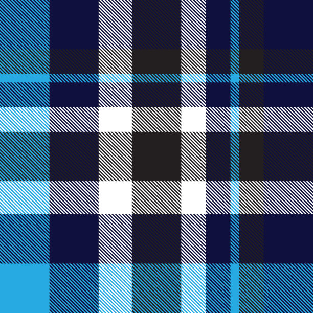 蓝格子格子无缝图案图片下载