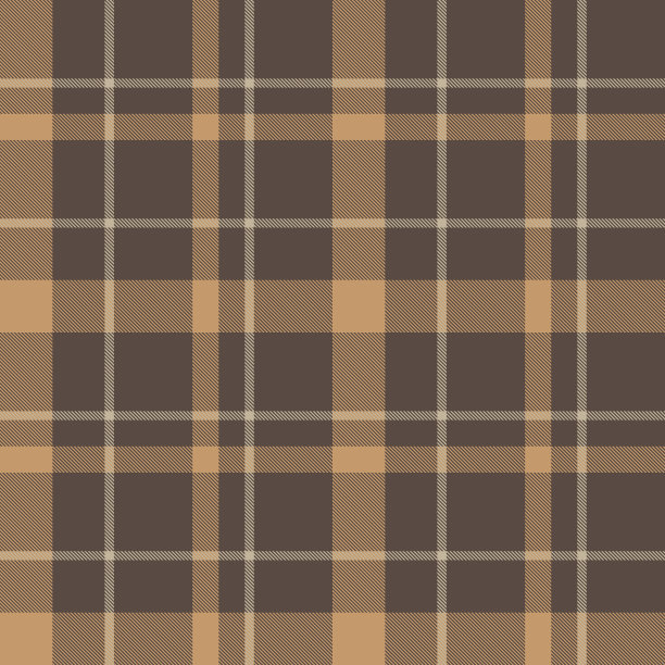 棕色格子呢无缝格子图案图片下载