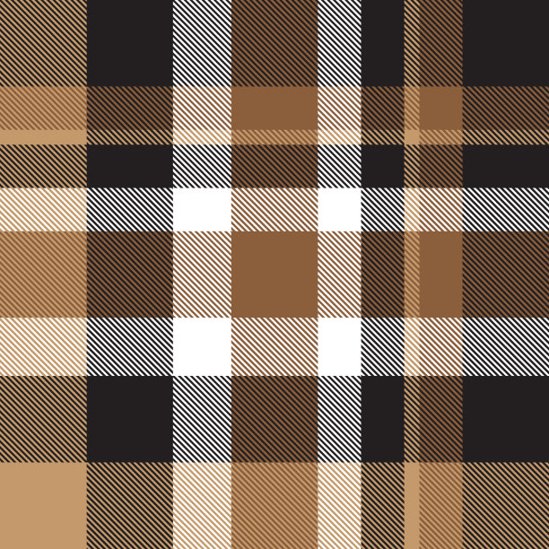 棕色格子呢无缝格子图案图片下载
