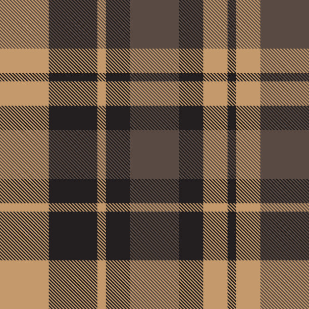 棕色格子呢无缝格子图案图片下载