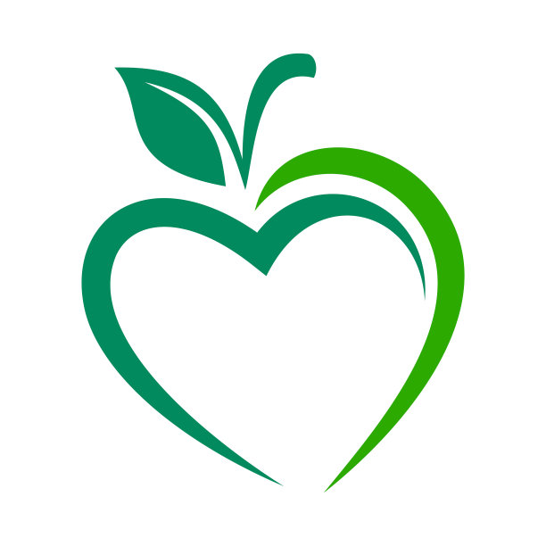 一个抽象的苹果标志营养水果的本质图片下载