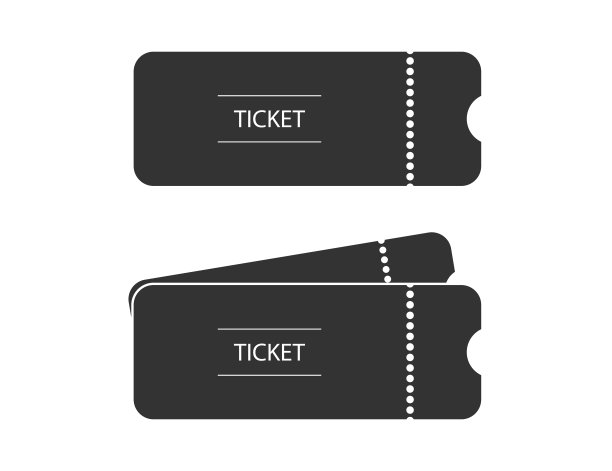 剧院或电影院的票在黑色简单图片下载