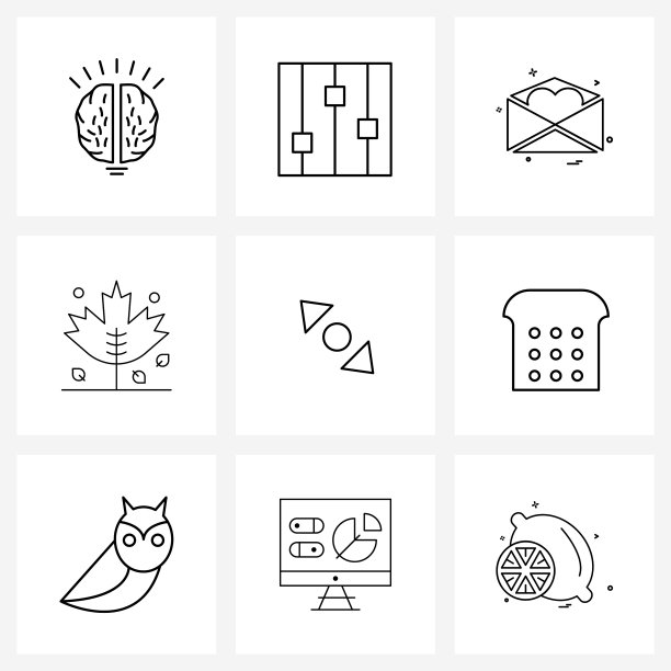 9 .万能线条图标像素完美符号图片下载