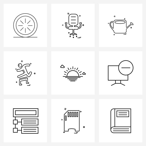 设置9现代线图标日落运行生态图片下载