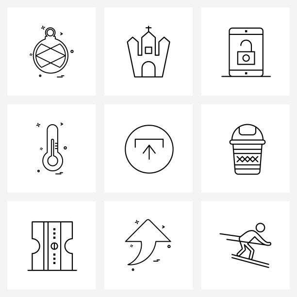 现代样式集九线象形网格为基础图片下载