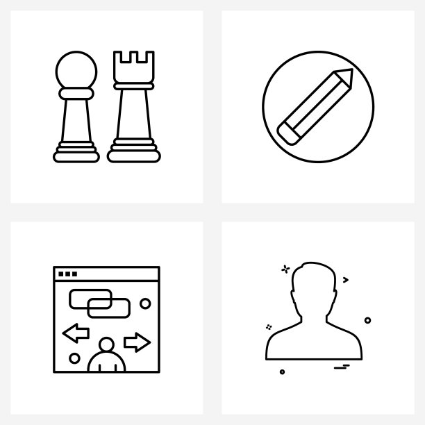 4个通用像素完美图标：国际象棋图片下载