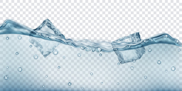 漂浮在水中的冰块图片下载