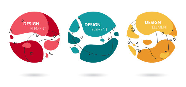 抽象现代图形元素集图形图片下载