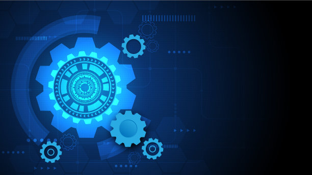 齿轮电路技术背景图片下载