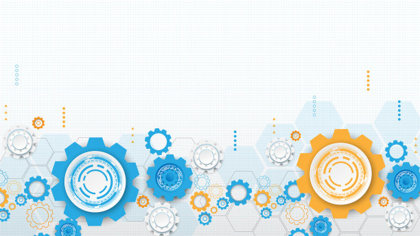 齿轮电路技术背景图片下载