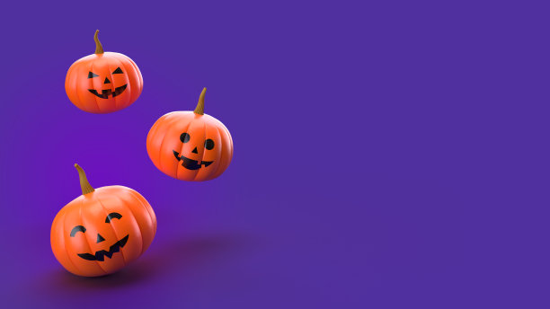 3D插画：万圣节背景图片下载