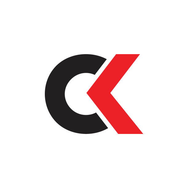 字母CK简约圆形几何logo图片下载