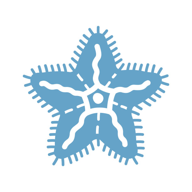 海星单图标分开孤立图片下载