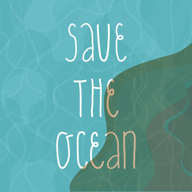 海洋污染和生态灾难概念旗帜。纯净的海水，流进有毒的水流。矢量插图。图片下载