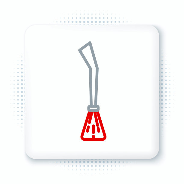 线女巫扫帚图标孤立在白色背景。快乐的万圣节派对。色彩斑斓的轮廓的概念。向量图片下载