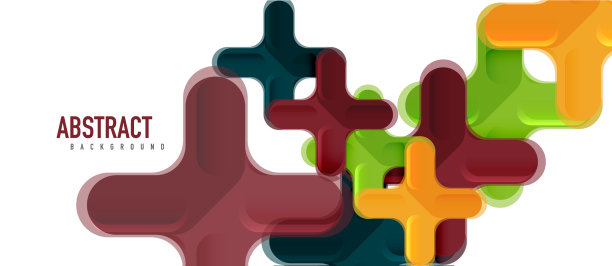 光滑的多色塑料风格交叉图片下载