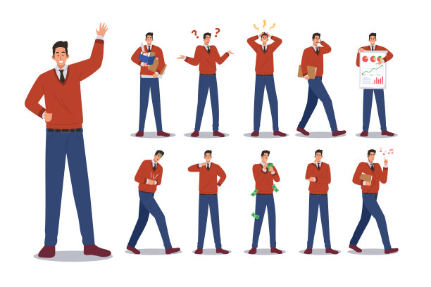 业务人员字符集。商人在工作场所图片下载