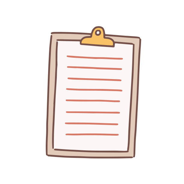 卡通便条纸空白与夹板图片下载