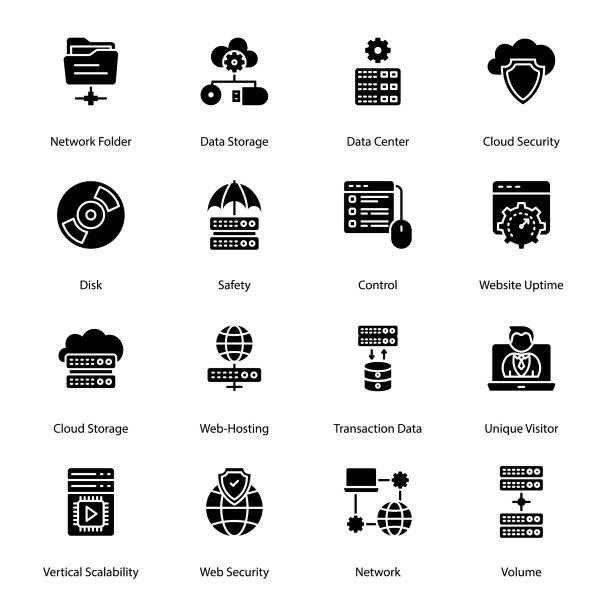 大数据字形图标图片下载