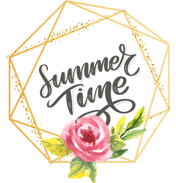 绿色的夏季信花在现代风格图片下载